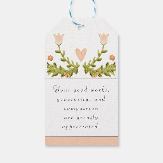 Volunteer Wertschätzung Geschenkanhänger (Rückseite)