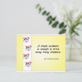 Volunteer Wertschätzung Hundegesicht und Sonnenstr Postkarte (Stehend Vorderseite)