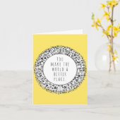 Volunteer Wertschätzung Karte (Gelbe Blume)