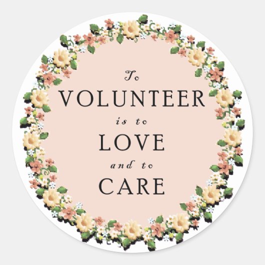Volunteer Wertschätzung Runder Aufkleber (Vorderseite)