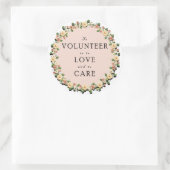 Volunteer Wertschätzung Runder Aufkleber (Tasche)