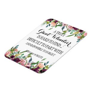 Volunteer Wertungs Magnet Geschenk Floral Design
