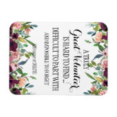 Volunteer Wertungs Magnet Geschenk Floral Design (Horizontal)
