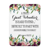Volunteer Wertungs Magnet Geschenk Floral Design (Vertikal)