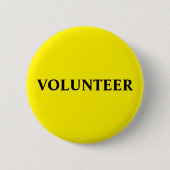 Volunteer Wohltätigkeit Event gelb Button (Vorderseite)