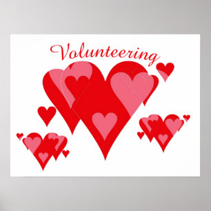 Volunteering Hearts von Janz Poster