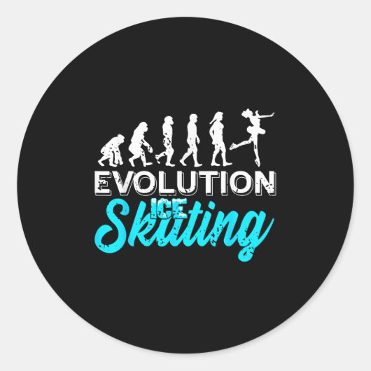 Vom Affen zum Blades der Glide-Progression Runder Aufkleber (Vorderseite)