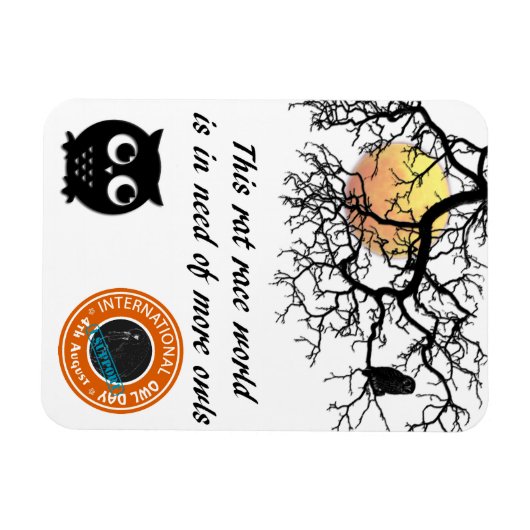 Vom August bedrohte Vogelart Magnet (Horizontal)