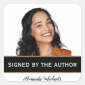 Vom Autor des Buches signierte Buchkopie Quadratischer Aufkleber (Vorderseite)