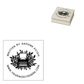 Vom Autor geschriebener niedlicher Schreibmaschine Gummistempel (Stempel)