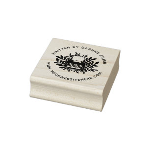 Vom Autor geschriebener niedlicher Schreibmaschine Gummistempel