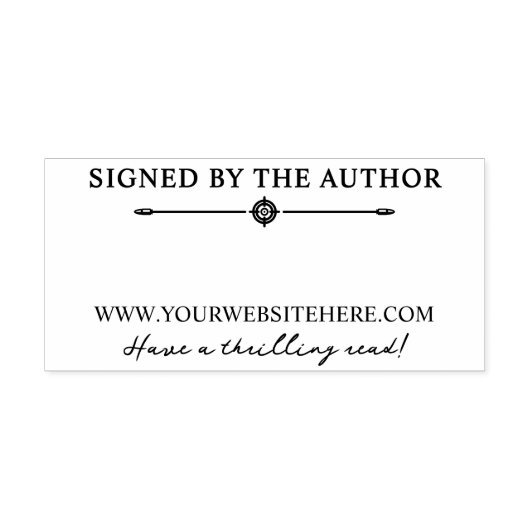 vom Autor unterschriebene Bullet Divider Thriller Permastempel (Design)