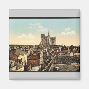 Vom belfrey Amiens, Frankreich Vintages Photochro Magnet