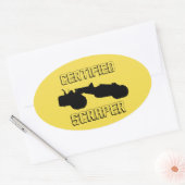 Vom Betriebsingenieur zertifizierter Scraper-Handa Ovaler Aufkleber (Umschlag)