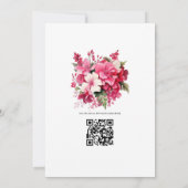 Vom Blush bis zur Roten Blumenfrühlings-Hochzeit Einladung (Rückseite)