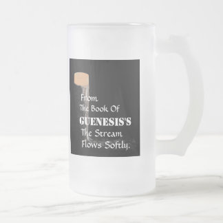 "Vom Buch von Guenesiss" mattiertem Glas Mattglas Bierglas