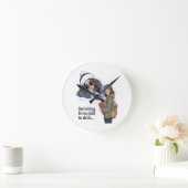 Vom Chillen zum Büffeln Runde Wanduhr (Zuhause)