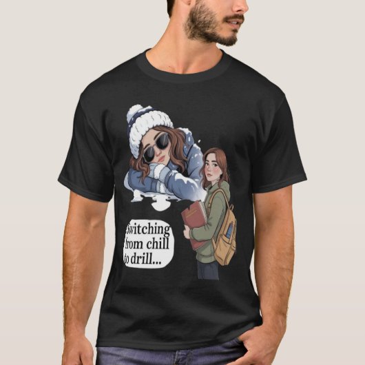 Vom Chillen zum Büffeln T-Shirt (Vorderseite)