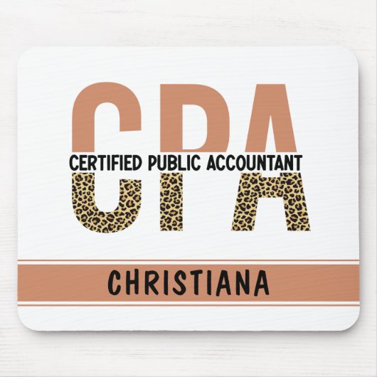 Vom CPA zertifizierter Leopard für öffentliche Wir Mousepad (Vorne)