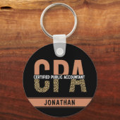 Vom CPA zertifizierter Leopard für öffentliche Wir Schlüsselanhänger (Vorderseite)
