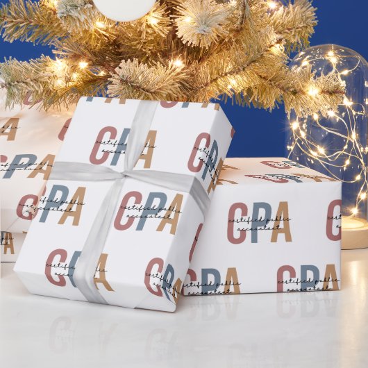 Vom CPA zertifizierter öffentlicher Wirtschaftsprü Geschenkpapier (Feiertage)