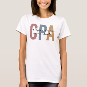 Vom CPA zertifizierter öffentlicher Wirtschaftsprü T-Shirt