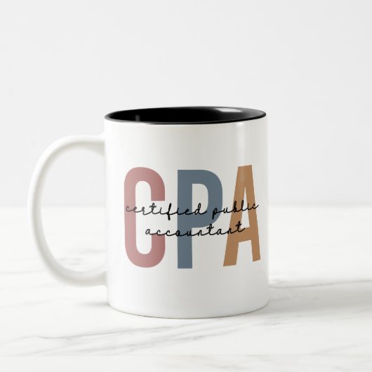 Vom CPA zertifizierter öffentlicher Wirtschaftsprü Zweifarbige Tasse (Links)
