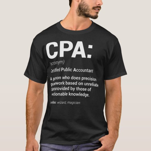 Vom CPA zertifiziertes öffentliches Wirtschaftsprü T-Shirt (Vorderseite)