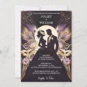 vom Dress Code Prom Kostümmasquerade Ball Hochzeit Einladung (Vorderseite)