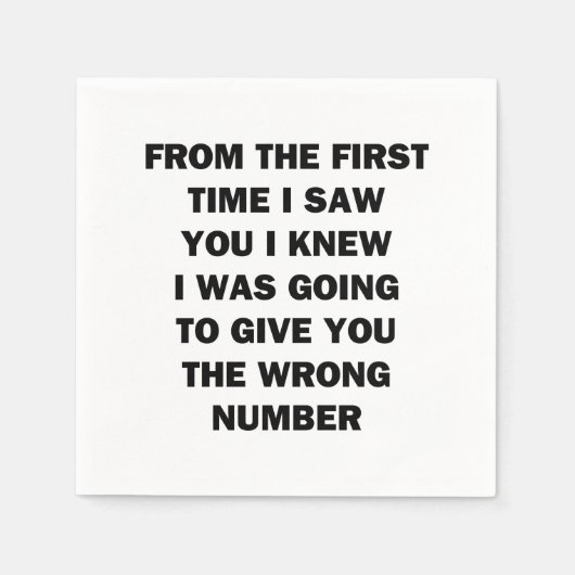 Vom ersten Mal an habe ich dich gesehen Serviette (Vorderseite)