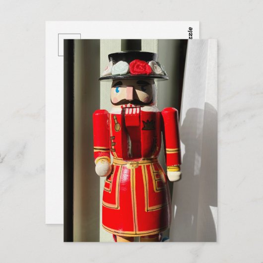 Vom Fenster Stehender Nutcracker Postkarte (Vorne/Hinten)