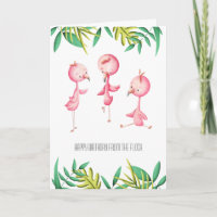 Vom Flock Flamingo Tropical zum Geburtstag