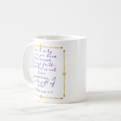 Vom Glauben Gerettet Blumen und Gold Kaffeetasse (Vorderseite Links)