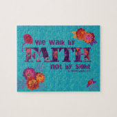 Vom Glauben inspirierende Schrift Christlich laufe Puzzle (Horizontal)