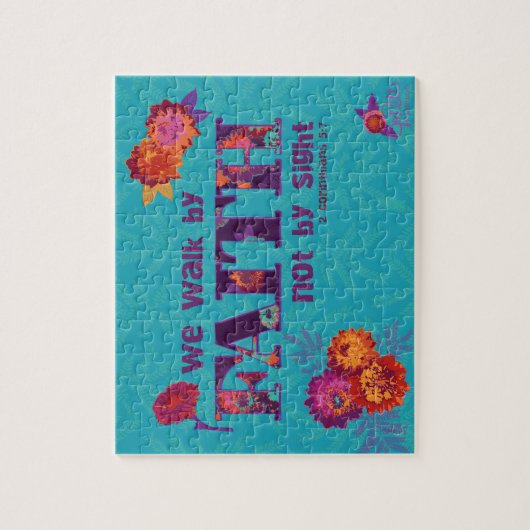 Vom Glauben inspirierende Schrift Christlich laufe Puzzle (Vertikal)