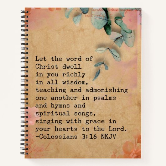 Vom Glauben inspiriert 8.5x11-Spiral-Notebook Notizblock (Vorderseite)