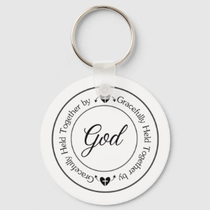 Vom Gott elegant zusammengehalten Schlüsselanhänger