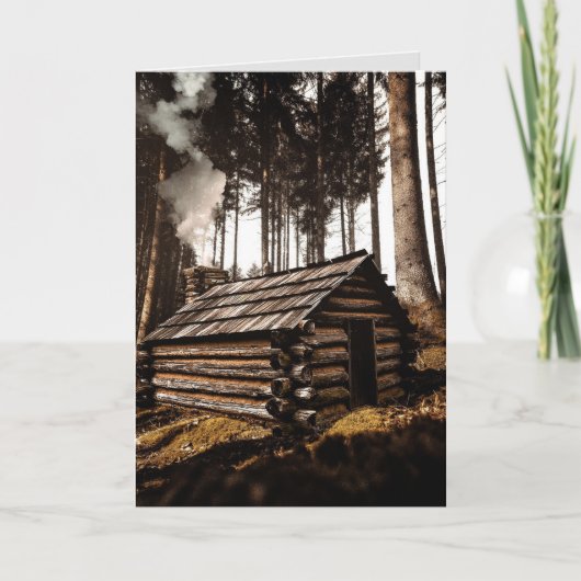 VOM GRID FUNNY LOG CABIN BIRTHDAY CARD KARTE (Vorderseite)