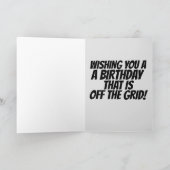 VOM GRID FUNNY LOG CABIN BIRTHDAY CARD KARTE (Innenseite)