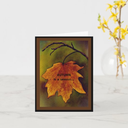 Vom Herbst zum Frühling Karte (Gelbe Blume)