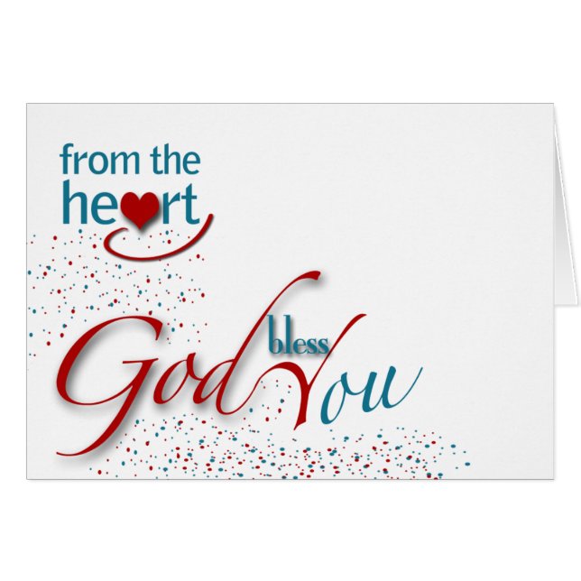 Vom Herz Gott segnen Sie Sie! (Vorderseite (Horizontal))
