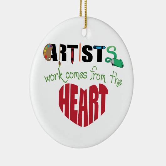 Vom Herzen Keramik Ornament (Rechts)