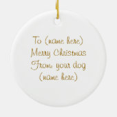 Vom Hund-benutzerdefinierten Ornament (Hinten)
