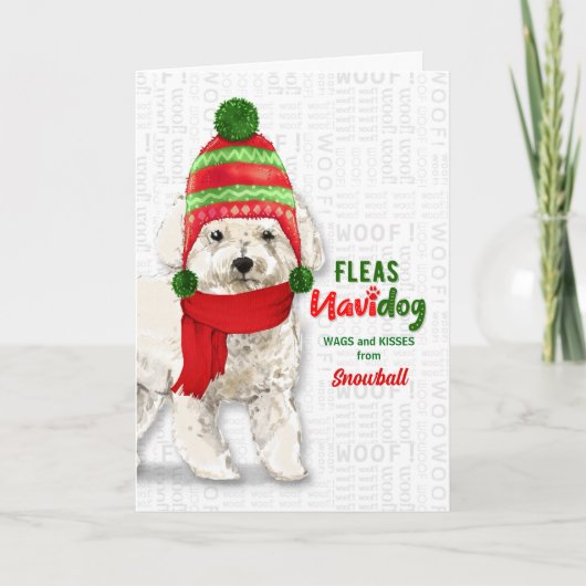 vom Hund Bichon Frise Dog Weihnachten (Vorderseite)