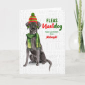 vom Hund Black Lab Fleas Navidog Weihnachten (Vorderseite)