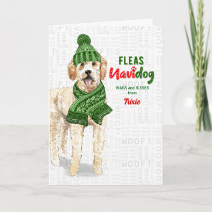vom Hund Funny Golden Doodle Weihnachten