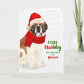 vom Hund Niedlich Saint Bernard Weihnachten (Vorderseite)