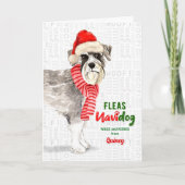 vom Hund Niedlich Schnauzer Weihnachten (Vorderseite)