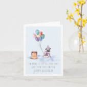 Vom Hund | Niedlicher Mops Geburtstagskarte Karte (Gelbe Blume)