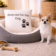 Vom Hund reserviertes minimalistisches Kissen-Deko